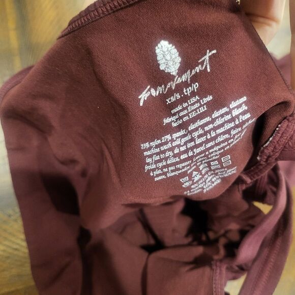 Free People Maroon XS/S Runsie - Picture 3 of 3